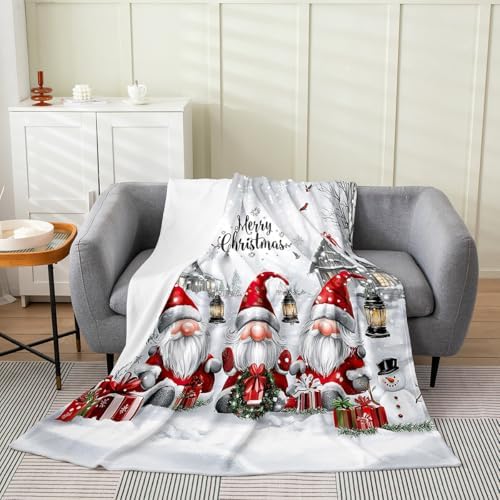 Feelyou Gnome Christmas Plush Throw Blanket 40x50