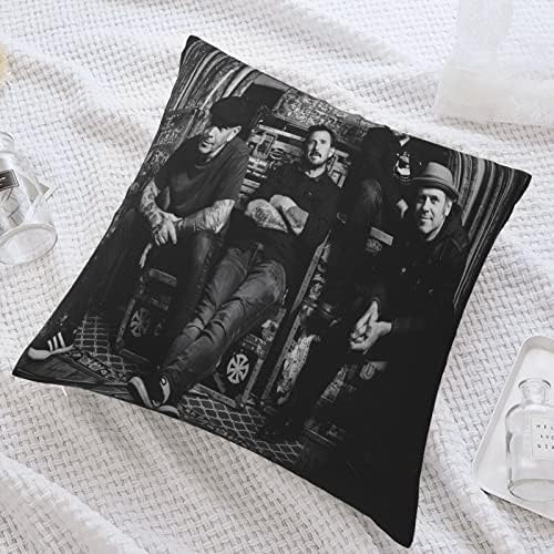 AMIOUDR Bouncing Rock Pillow Covers 18x18 Square with Hidden Zipper