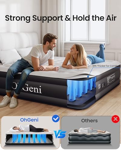 OhGeni Cal King Air Mattress with Built-in Pump
