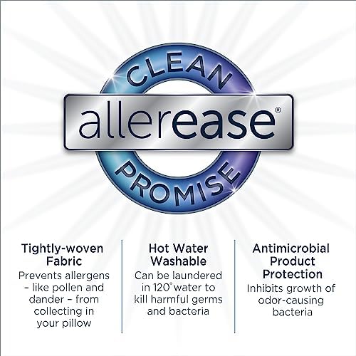 AllerEase Platinum Pillow Protector StandardQueen Size White 1