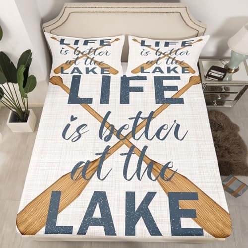 Castle Fairy Lake Life Fitted Sheet Set with 2 Pillowcases