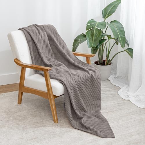 Comfy Cubs Waffle Weave Throw Blanket - Charcoal 50 X 60