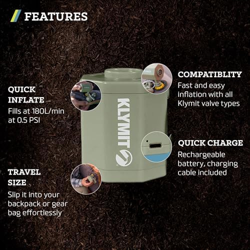 Klymit Tempest USB Pump - Portable Air Mattress Inflater