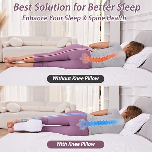 GESTONE Knee Pillow for Side Sleepers and Sciatica Relief