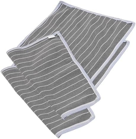 HOLIDYOYO 2pcs Breathable Anti-Skid Pillow Towel Cover Gray Striped