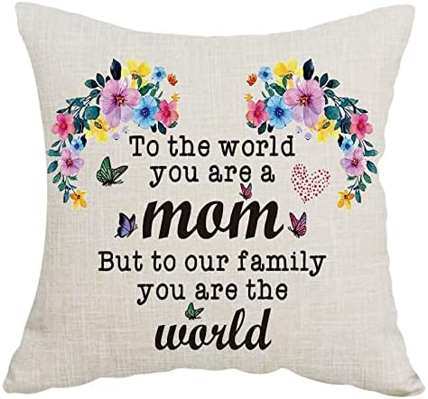 Cariwotan 18x18 Inch Black Quote Mom Pillowcase Cover