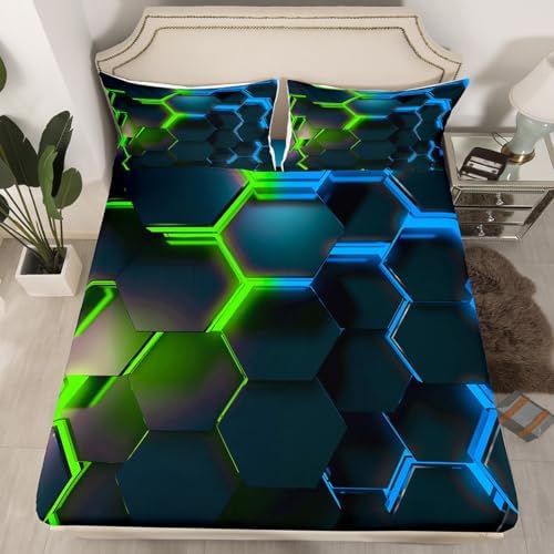 Castle Fairy 3D Honeycomb Sheet Set with Neon Lights