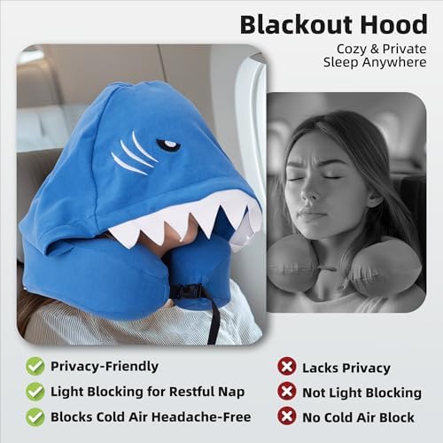 ALLINCOZY Privacy Hood Travel Pillow for Kids Adults