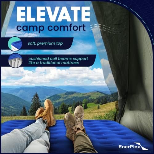 EnerPlex Portable Air Mattress with Pump - Twin Grey