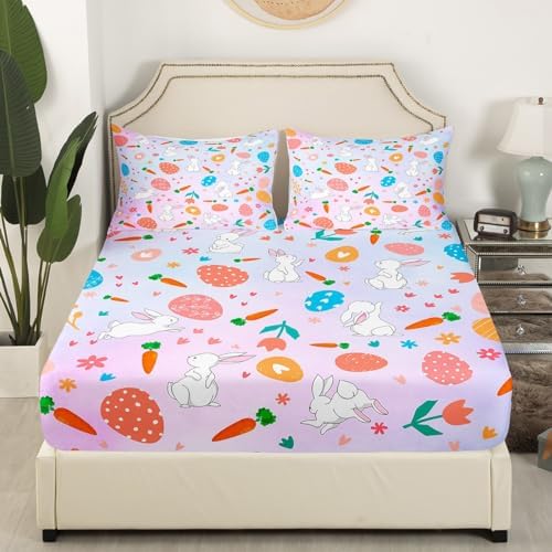 Castle Fairy Cute Rabbit Fitted Sheet Set