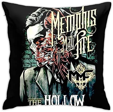 AMIOUDR Memphis Rock May Fire Band 18x18 Throw Pillow Cover