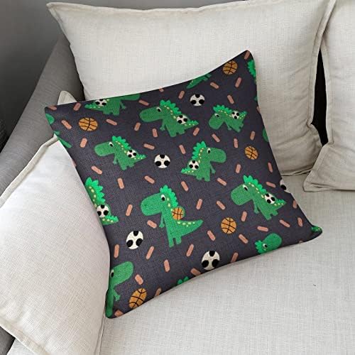JOJOART Cute Cartoon Dinosaur Throw Pillow Covers Set of 2
