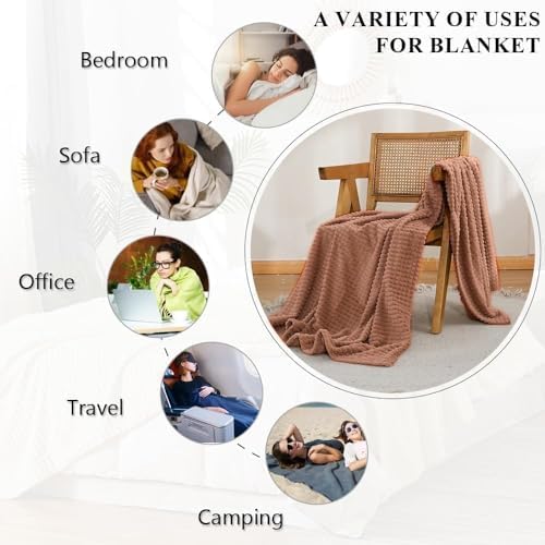 SimpleOpulence Macchiato Brown Throw Blanket 50x70 Inches