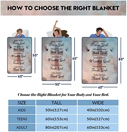 Sinlley Healing Throw Blanket 50x40 Religious Bible Verse