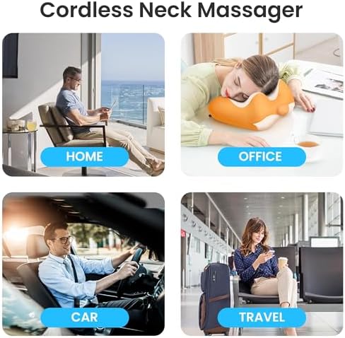 COMFIER Travel Pillow with Heat and Vibration Massage 1