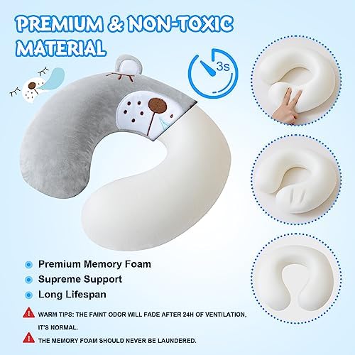 Cirorld Travel Pillow for Kids Bear 9-12 YO
