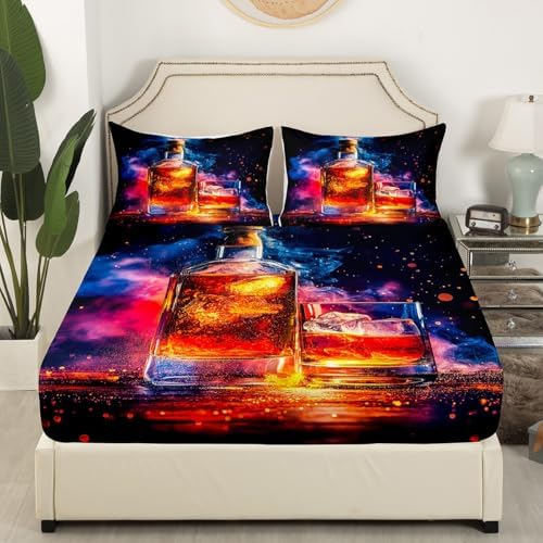 Manfei Whisky Fitted Sheet Queen Size Set