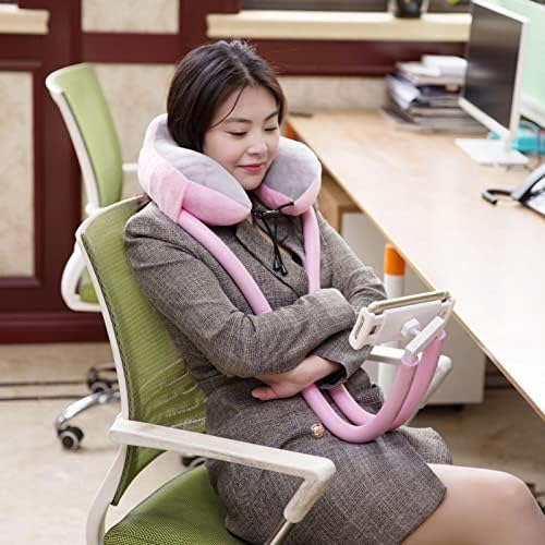 SPYMINNPOO U Shaped Neck Pillow with Phone Holder for Travel Office