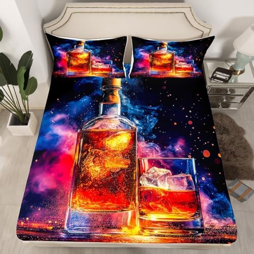 Manfei Whisky Fitted Sheet Queen Size Set
