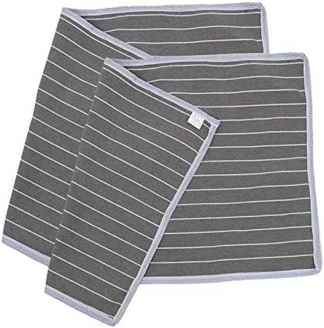TIDTALEO 2Pcs Skid Pillow Towel Covers Gray Striped Design