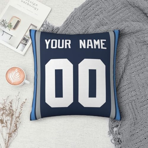 Custom Name and Number Pillow Case 18x18 Inch