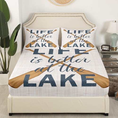 Castle Fairy Lake Life Fitted Sheet Set with 2 Pillowcases