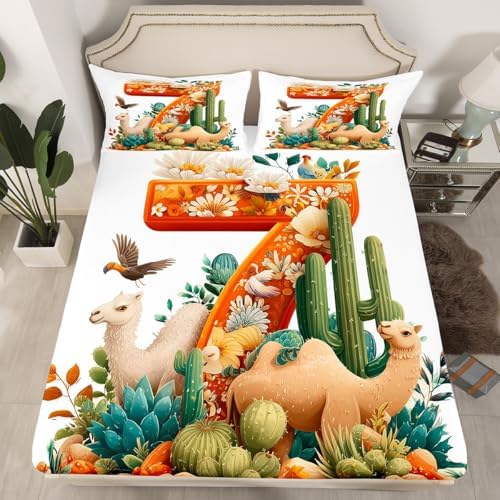 Tropical Animals Microfiber Twin Sheet Set with Deep Pocket and Pillowcase