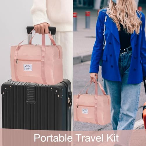 Nerien Pink Travel Pillow and Blanket Set