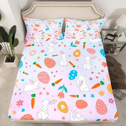 Castle Fairy Cute Rabbit Fitted Sheet Set