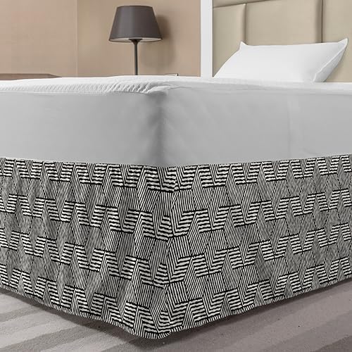 Ambesonne Geometrical Elastic Bed Skirt