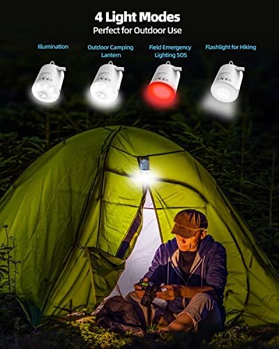 Homdat Mini Portable Air Pump with USB Rechargeable and Camping Lantern 1