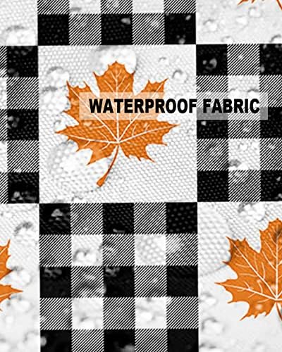 Waterproof Pillow Protector 2 Pack with Zipper and Maple Leaves Pattern