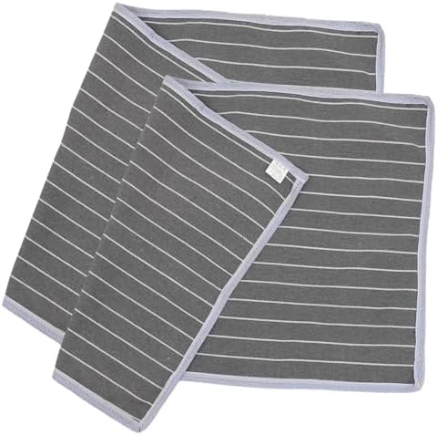 BESTOYARD 2pcs Gray Stripe Pillow Protectors with Zip