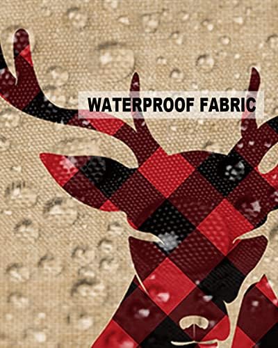Waterproof Pillow Protector 2 Pack - Black Red Buffalo Plaid