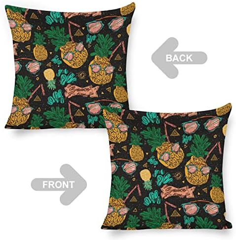 JOJOART Cute Pineapple Throw Pillow Covers Set of 2