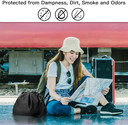 Homakover Travel Neck Pillow Carry Bag with Trolley Sleeve and Adjustable Strap
