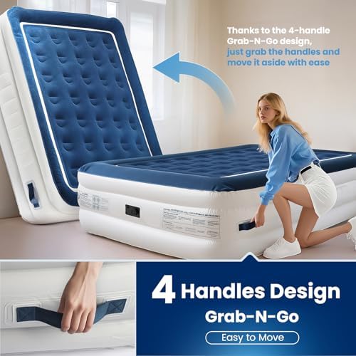 KINGJERRY Twin Air Mattress with Pump and Handles