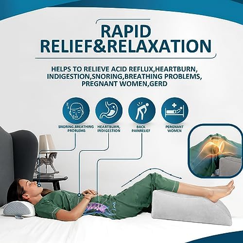 LuxoCare Portable Inflatable Leg Pillow - Foldable 45 Degree Wedge Support