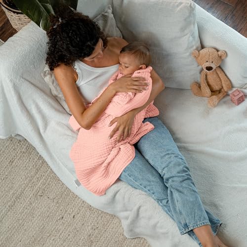 Comfy Cubs Muslin Baby Blanket - 6-Layer Breathable 40 x 40