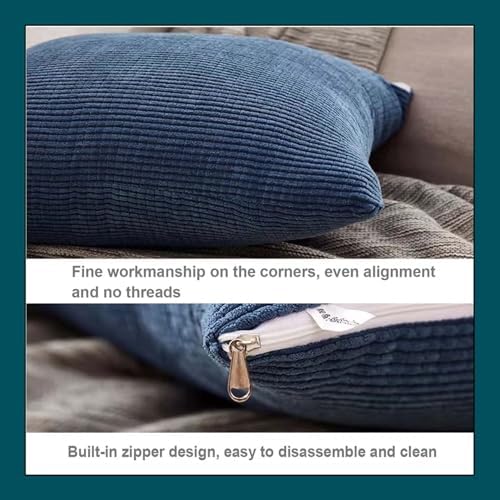 ZEaink Pillowcase Throw Covers 18x18 Velvet Zipper Closure