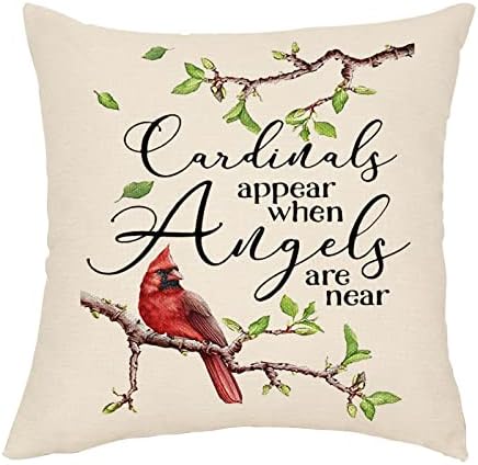 Baroaltras 18x18 Inch Bird Cardinals Pillow Cover