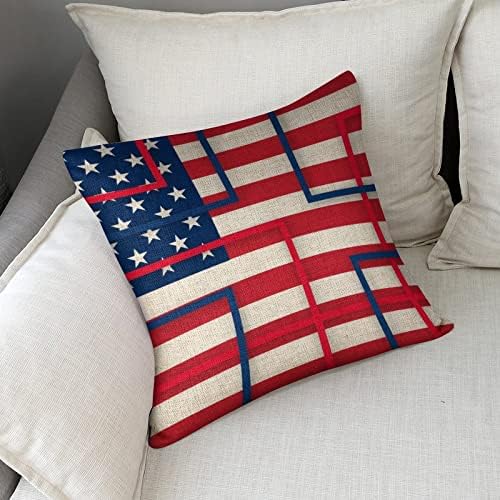 JOJOART USA Flag Throw Pillow Covers Set of 2