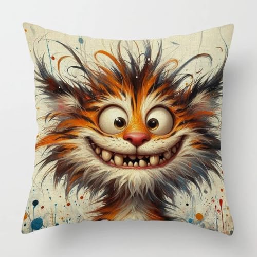 SuiHeill Linen Cotton Pillowcase 14x14in Twill Design