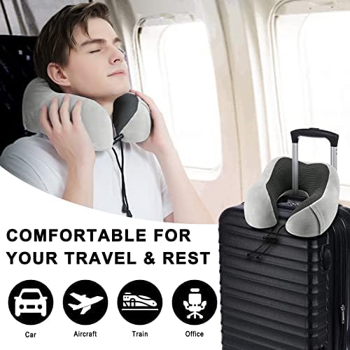urnexttour 2 Pack Travel Pillow for Airplane Car Train and Home Use