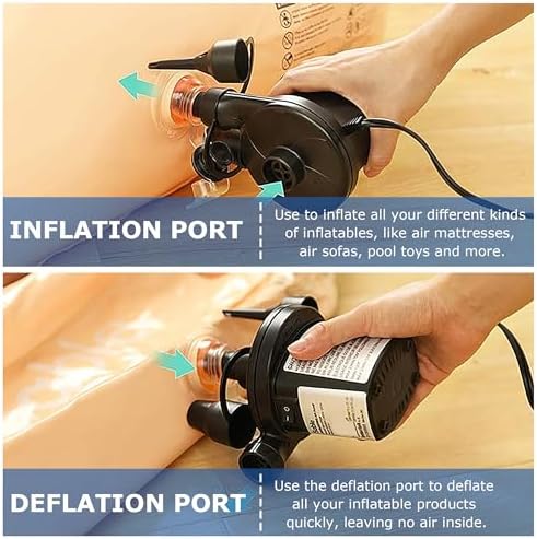Electric Air Pump with 4 Nozzles for Mattress Pool Toy Raft Boat