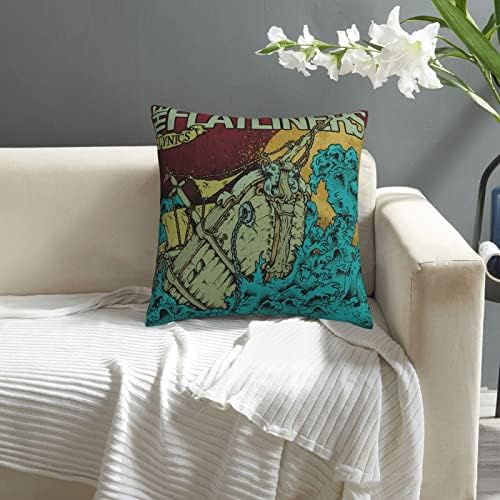 AMIOUDR Rock Flatliners Throw Pillow Covers 18x18