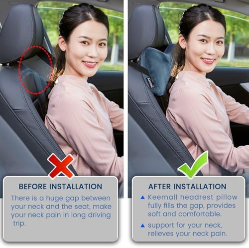 Keemall Inflatable Car Neck Pillow - Adjustable Support for Driving and Travel