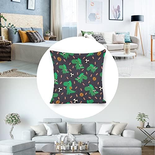 JOJOART Cute Cartoon Dinosaur Throw Pillow Covers Set of 2