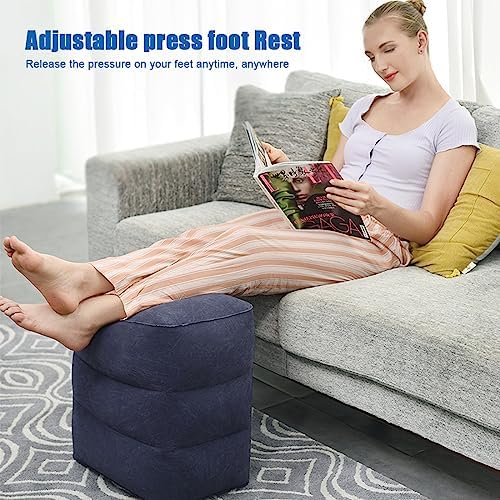 VOPHIA 2 Pack Inflatable Travel Footrest for Airplane Car Train Office Home