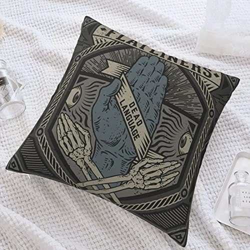 AMIOUDR Throw Pillow Covers 18x18 Inch Square with Hidden Zipper